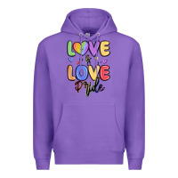 Purple love is love pride Premium Hoodie - MaliasSmallBusiness