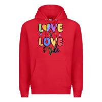 Red love is love pride Premium Hoodie - MaliasSmallBusiness