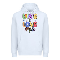 White love is love pride Premium Hoodie - MaliasSmallBusiness