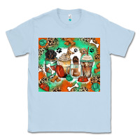 Dusty Blue dog coffee cups Classic Tee - Zillion Design Studio