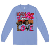 Colony Blue valentine's day loads of love tractor with pin heart balloons Long Sleeve Tee - RanaPortraitStore