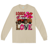 Mushroom valentine's day loads of love tractor with pin heart balloons Long Sleeve Tee - RanaPortraitStore