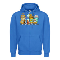 True Royal school bus coffee cups Zipper Hoodie - Zillion Design Studio