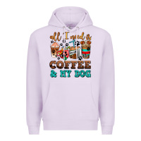 Lilac all i need is coffee and my dog Premium Hoodie - AdoDesignShop