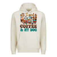 Oatmeal Heather all i need is coffee and my dog Premium Hoodie - AdoDesignShop