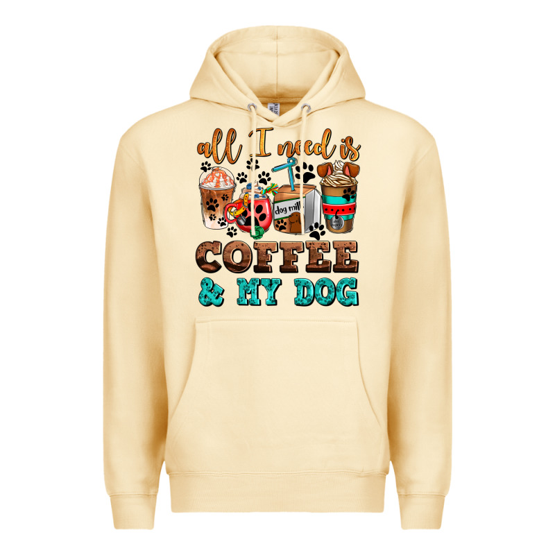 All I Need Is Coffee And My Dog Premium Hoodie by AdoDesignShop | Teevron