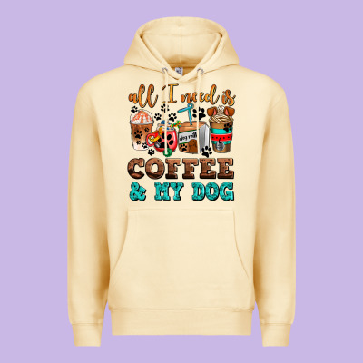 All I Need Is Coffee And My Dog Premium Hoodie Designed By Adodesignshop