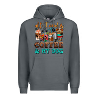 Rock all i need is coffee and my dog Premium Hoodie - AdoDesignShop