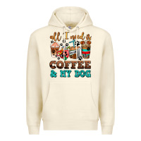 Sandshell all i need is coffee and my dog Premium Hoodie - AdoDesignShop