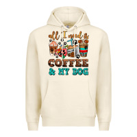 Tofu all i need is coffee and my dog Premium Hoodie - AdoDesignShop