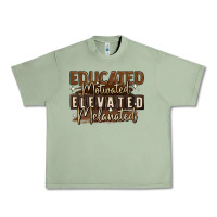 Oil Green educated motivated elevated melanated Urban Heavy Tee - MaliasSmallBusiness