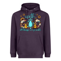 Plum with god all things are possible matthew 19 26 Heavyweight Hoodie - JahusDesignShop