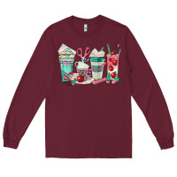 Burgundy teacher coffee cups Long Sleeve Tee - texasbilliewilder