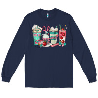Navy teacher coffee cups Long Sleeve Tee - texasbilliewilder