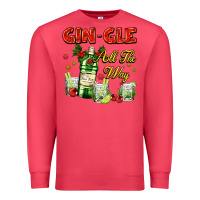 Cardinal gin`gle all the way with bottle and cocktails Premium Sweatshirt - AdoDesignShop