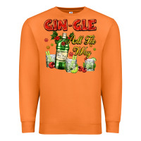 Carrot gin`gle all the way with bottle and cocktails Premium Sweatshirt - AdoDesignShop