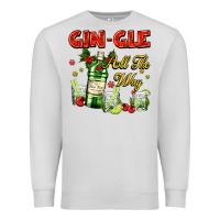 Dove Grey gin`gle all the way with bottle and cocktails Premium Sweatshirt - AdoDesignShop