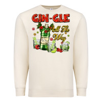 Sandshell gin`gle all the way with bottle and cocktails Premium Sweatshirt - AdoDesignShop