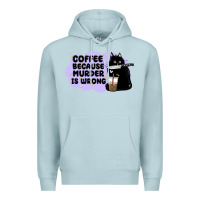 Blue Mist coffee because murder is wrong Premium Hoodie - MaliasSmallBusiness