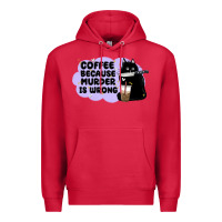 Cardinal coffee because murder is wrong Premium Hoodie - MaliasSmallBusiness