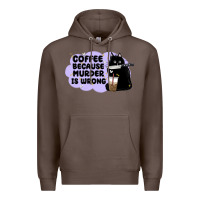 Coffee coffee because murder is wrong Premium Hoodie - MaliasSmallBusiness