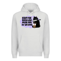Dove Grey coffee because murder is wrong Premium Hoodie - MaliasSmallBusiness