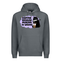 Rock coffee because murder is wrong Premium Hoodie - MaliasSmallBusiness