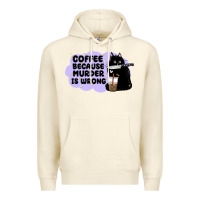 Sandshell coffee because murder is wrong Premium Hoodie - MaliasSmallBusiness