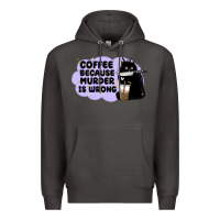 Smoke coffee because murder is wrong Premium Hoodie - MaliasSmallBusiness