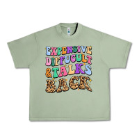 Oil Green expensive diffucult and talks back Urban Heavy Tee - MaliasSmallBusiness