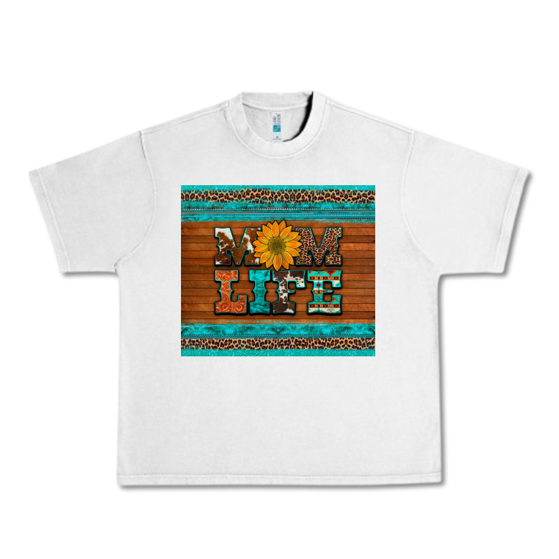 Mom Life Leopard Cowhide Turquoise Aztec Urban Heavy Tee by Artiststas | Teevron