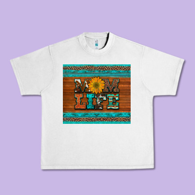 Mom Life Leopard Cowhide Turquoise Aztec Urban Heavy Tee Designed By Artiststas
