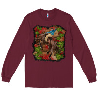 Burgundy valentine's day cowboy cactus rose Long Sleeve Tee - RanaPortraitStore