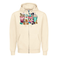 Sandshell small business coffee cups Zipper Hoodie - Zillion Design Studio