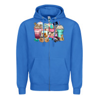 True Royal small business coffee cups Zipper Hoodie - Zillion Design Studio