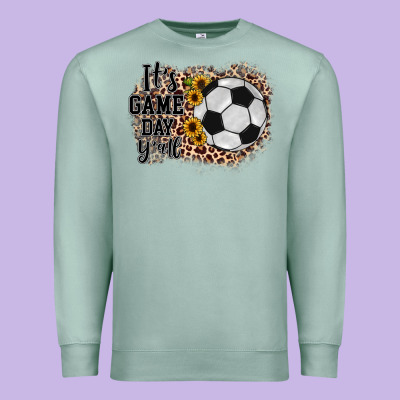 It's Game Day Y'all Soccer Premium Sweatshirt Designed By Jahusdesignshop