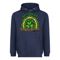 Navy not lucky simply blessed rainbow Heavyweight Hoodie - Artiststas