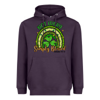 Plum not lucky simply blessed rainbow Heavyweight Hoodie - Artiststas