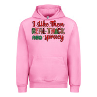 Fuchsia Pink i like them real thick and sprucy Urban Hoodie - MaliasSmallBusiness