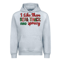 Heather Grey i like them real thick and sprucy Urban Hoodie - MaliasSmallBusiness