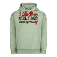 Pigment Oil Green i like them real thick and sprucy Urban Hoodie - MaliasSmallBusiness