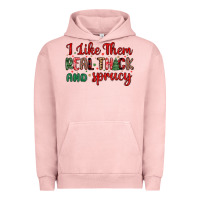 Pigment Salmon i like them real thick and sprucy Urban Hoodie - MaliasSmallBusiness