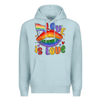 Blue Mist love is love lips Premium Hoodie - MaliasSmallBusiness