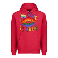Cardinal love is love lips Premium Hoodie - MaliasSmallBusiness