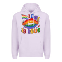 Lilac love is love lips Premium Hoodie - MaliasSmallBusiness