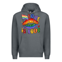 Rock love is love lips Premium Hoodie - MaliasSmallBusiness