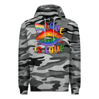 Slate Camo love is love lips Premium Hoodie - MaliasSmallBusiness