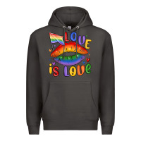 Smoke love is love lips Premium Hoodie - MaliasSmallBusiness