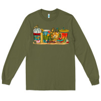 Army Green teacher fuel coffee cups Long Sleeve Tee - texasbilliewilder
