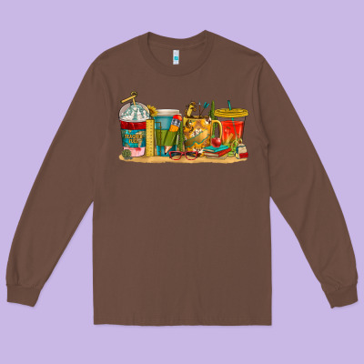 Long Sleeve Tee teacher fuel coffee cups